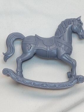 1:12 Scale Resin 3D Printed Ornate Rocking Horse Miniature Dollhouse Nursery